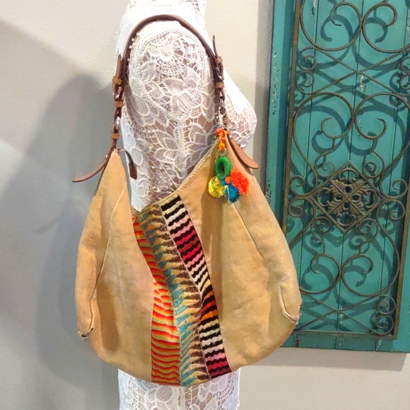 Anthropologie Jasper and Jeera gold and metallic colorful embroidered purse - Picture 3 of 16